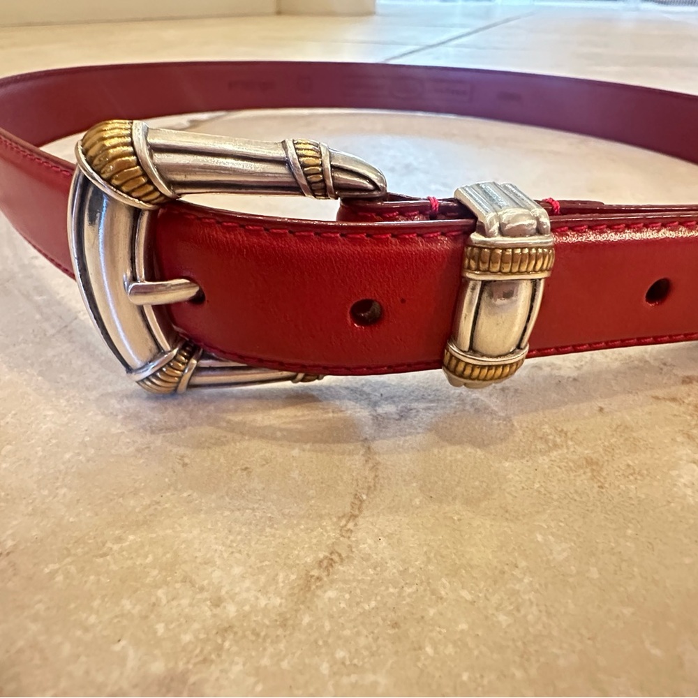 Fossil Red Leather Belt - Picture 2 of 5